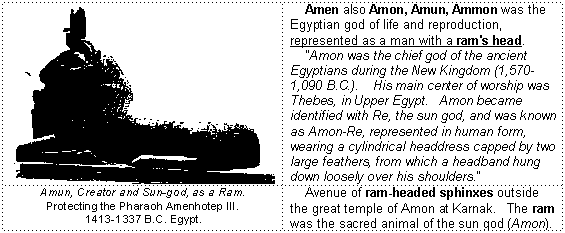 Image of the Egyptian Ram God - Amun 1413-1337 B.C.