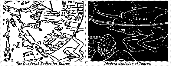 Denderah Zodiac and modern Taurus
